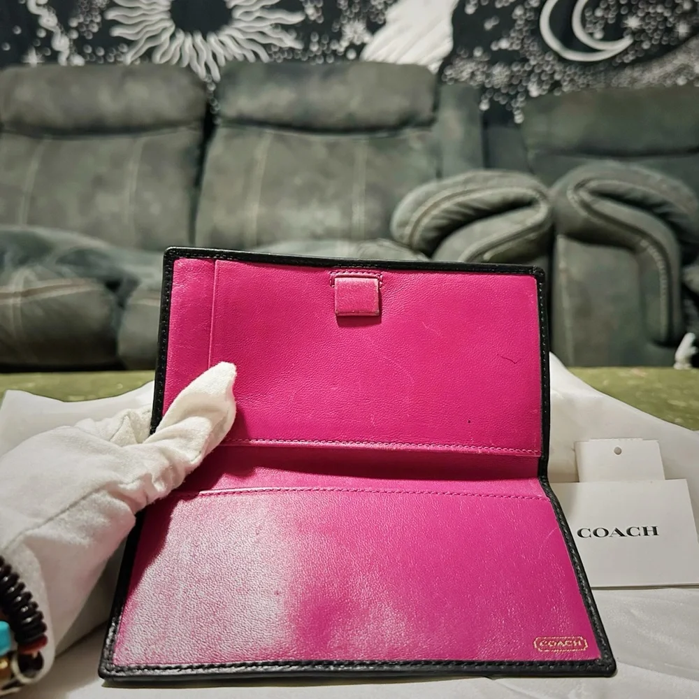 Coach Pink and Black Wallet - Picture 3 of 13